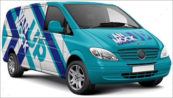 Realistic Van Mockup
