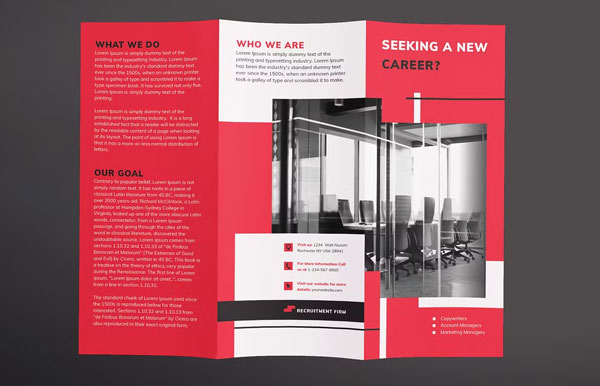 Recruitment Services Trifold Brochure Download