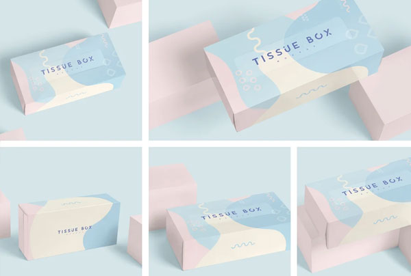 Rectangle Food Tissue Box Mockup