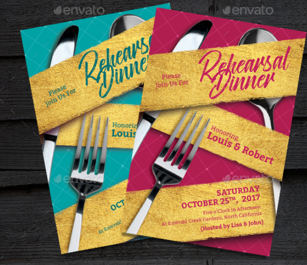 Rehearsal Dinner Invitation Template