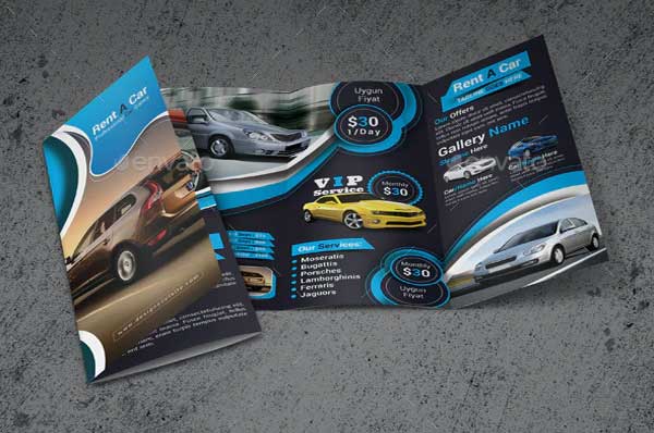 Rent a Car Trifold Brochure