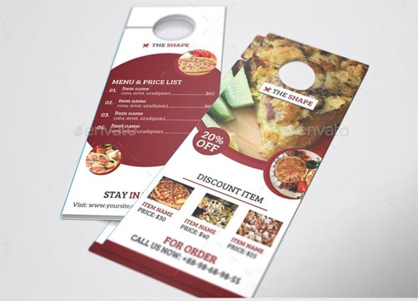 Restaurant Door Hanger Template