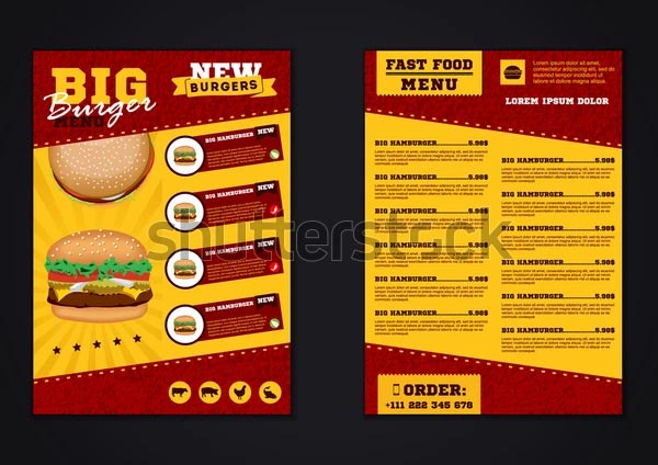 Restaurant Brochure Design Vector Template