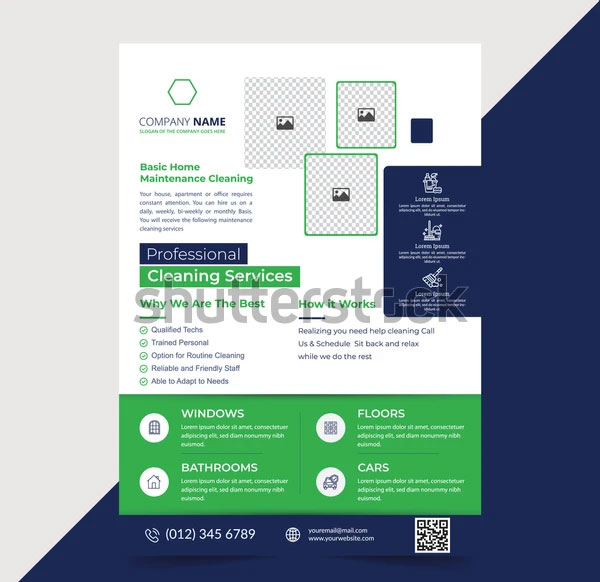 Restaurant Cleaning PSD Flyer