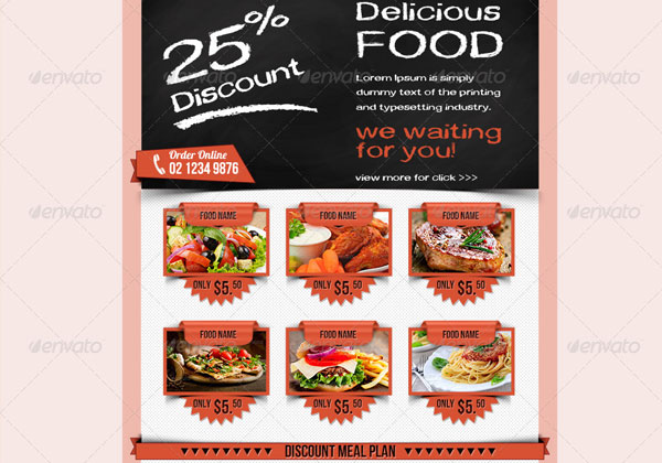 Restaurant Food Email Newsletter Template