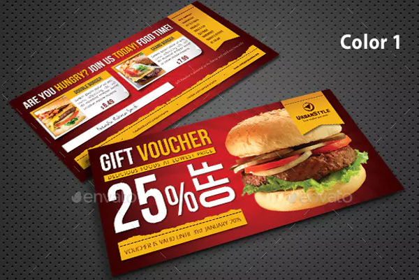 Restaurant Gift Voucher Template
