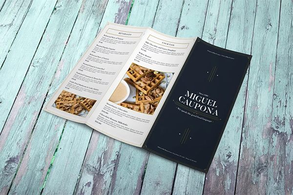 Restaurant Trifold Brochure Menu Design