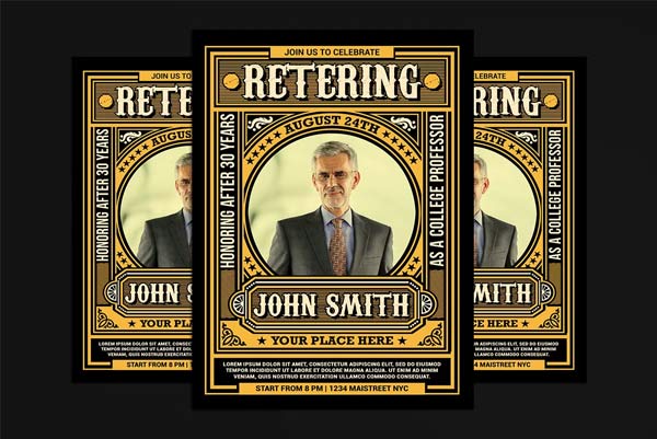 Retirement Invitation Flyer Templates