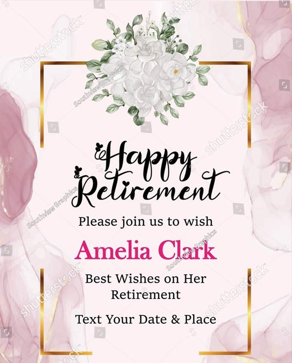 Retirement Party Invitation Printable Templates