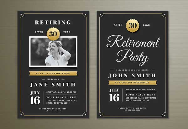 Retirement Party Invitation Templates