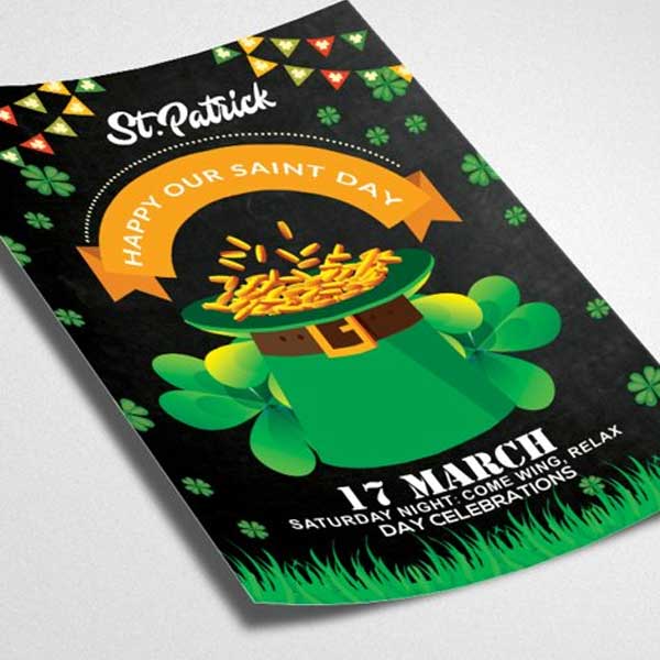 Retro Patricks Day Flyer Template