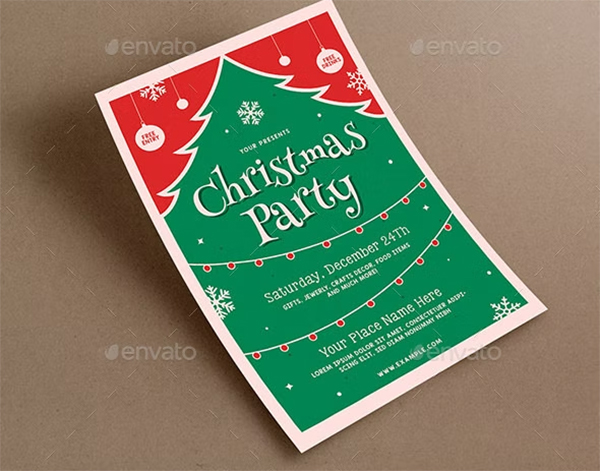 Retro Christmas Event Flyer Template