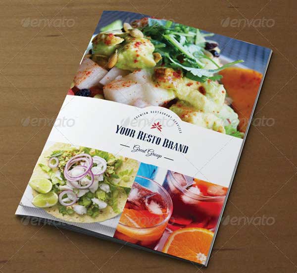 Retro Food Menu Brochure Template