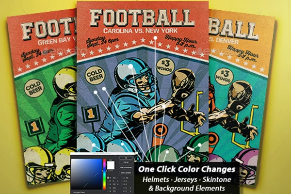 Retro Football Flyer