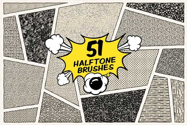 Retro Halftone Brushes