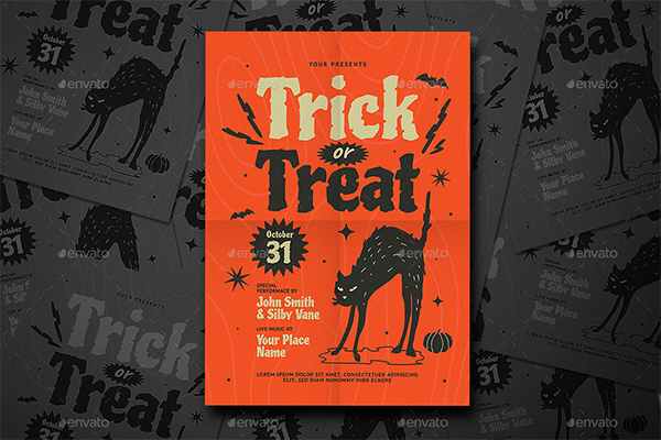 Retro Halloween Event Flyer Template