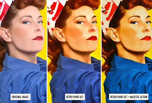 Retro Paint PSD Action Kit