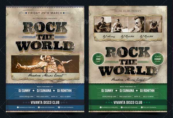 Retro Party Dance Flyer Template