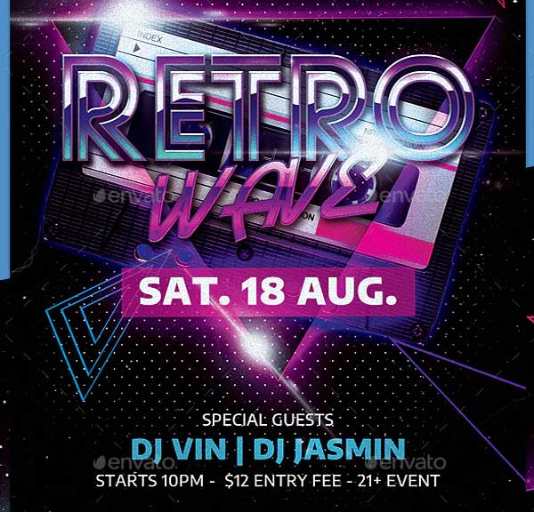 Retro Party Promotion Flyer