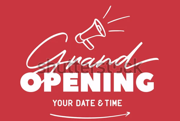 Retro Style Grand Opening Banner Template