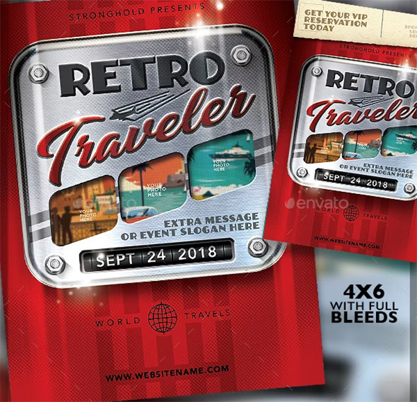 Retro Travel Event Flyer Template