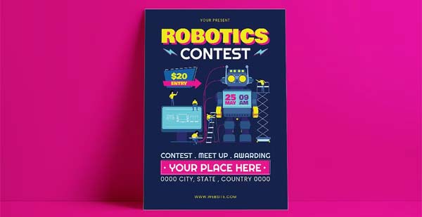 Robotic Contest Flyer Design Template