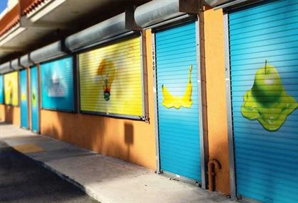 Roller Shutter Poster Mockups Template