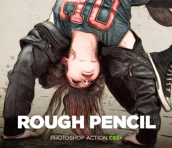 Rough Pencil Sketch Photoshop Action