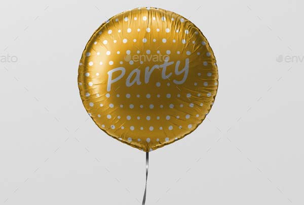 Round Balloon Mockup