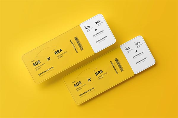 Round Corner Event Ticket Mockups