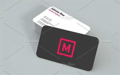 Rounded Corner Visiting Card Mockups