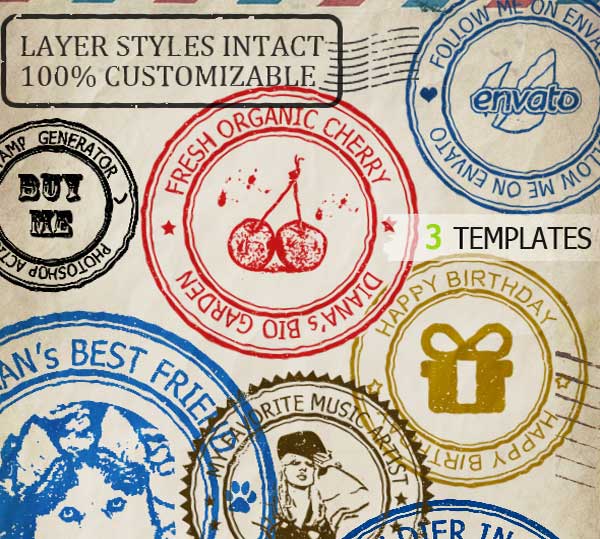 Rubber Stamp Generator Photoshop Action