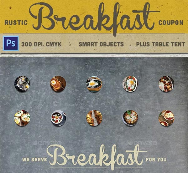 Rustic Breakfast Menu Templates