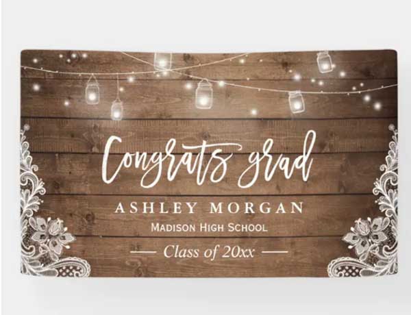 Rustic Graduation Party Banner
