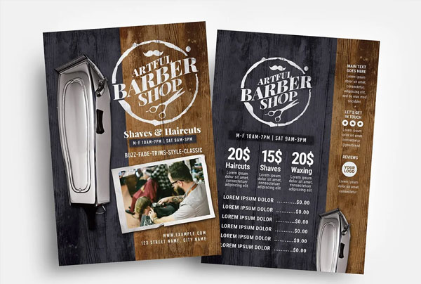 Rustic Men Salon Shop Flyer
