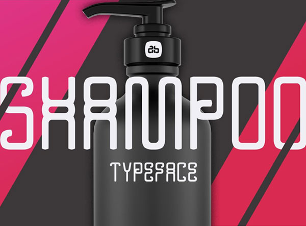 SHAMPOO Experimental Typeface Mockup