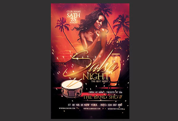 Salsa Party Flyer Template Word