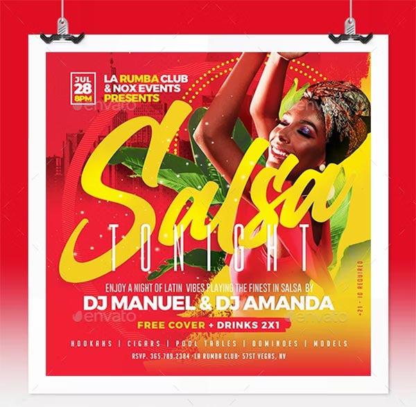 Salsa Tonight Latin Party Flyer