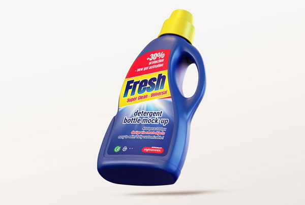 Sample Detergent Bottle Mock-up Template