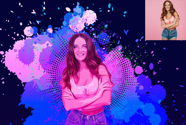 Sample Vector Art Effect Photoshop Action