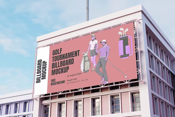 Sample Building Billboard Mockup