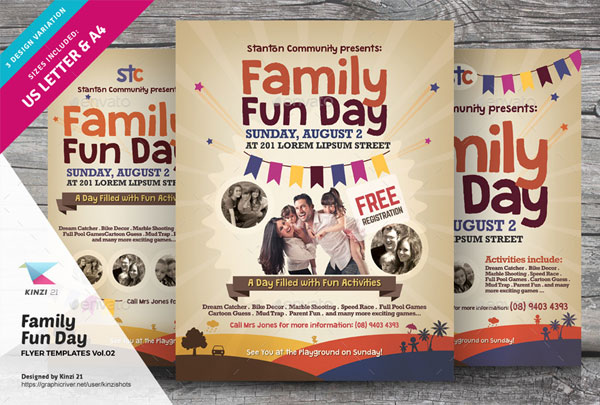 Sample Alternative Family Fun Day Flyers