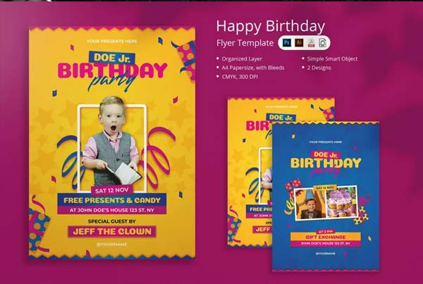 Sample Birthday Party Flyer Templates Download