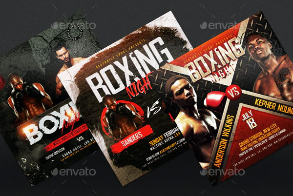 Sample Boxing Event Flyers Bundle
