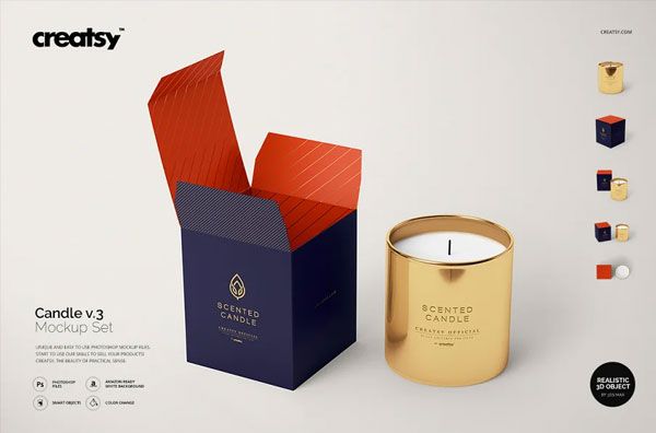 Sample Candle Mockup Set