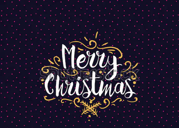 Sample Merry Christmas Text Logo Design