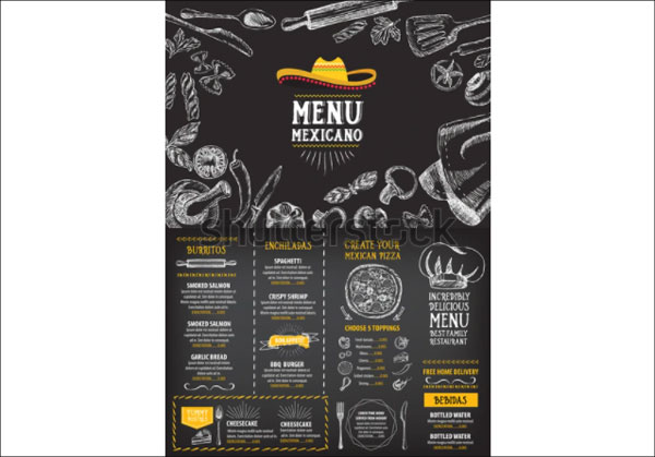 Sample Mexican Food Menu Flyer