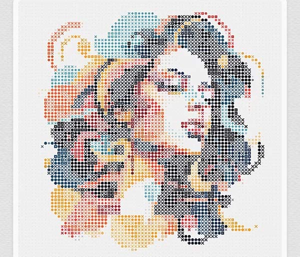 Sample Mosaic Photo Photoshop Actions