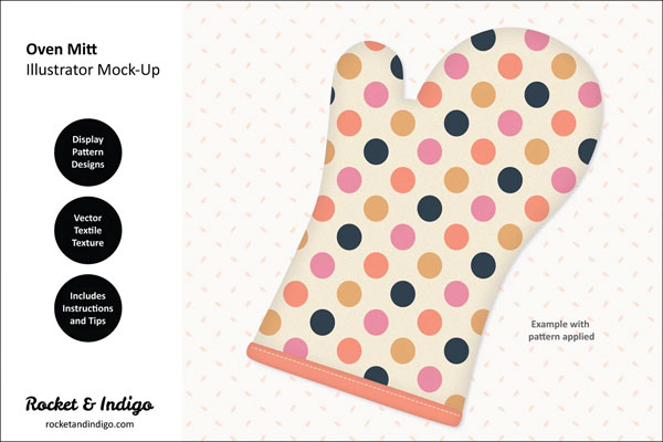 Sample Oven Mitts Gloves Mockup