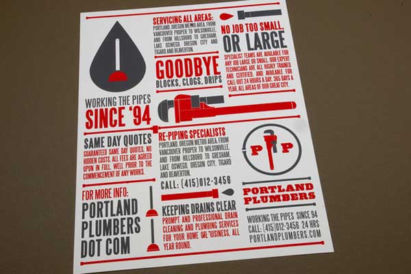 Sample Plumbing Service Free Flyer Design